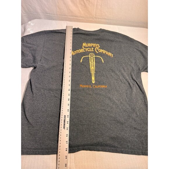 Murphys Motorcycle Company T Shirt Gray Murphys California Biker Graphic Tee - Picture 5 of 6